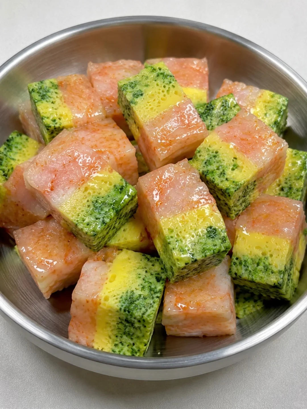 虾滑西兰花蒸蛋